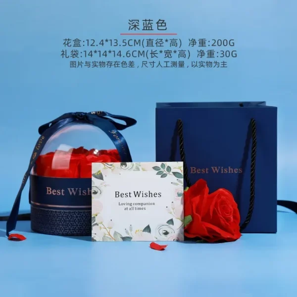 Creative Rose Box Set for Valentine's Day, Gift Box with Ring, Pendant, and Earrings - Image 6