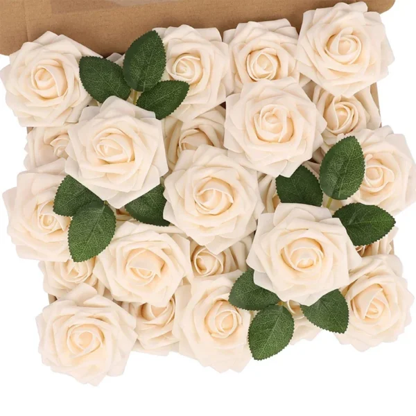 Artificial Red Roses for Weddings & Decor (10/25 PCS) - Image 8