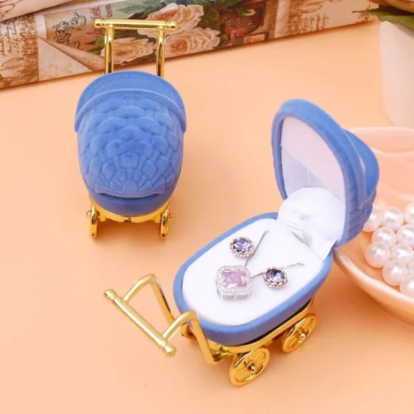 Portable Velvet Jewelry Stroller Box - Image 5