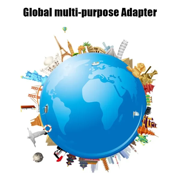 All-in-One International Travel Adapter with 2 USB Ports - Image 8